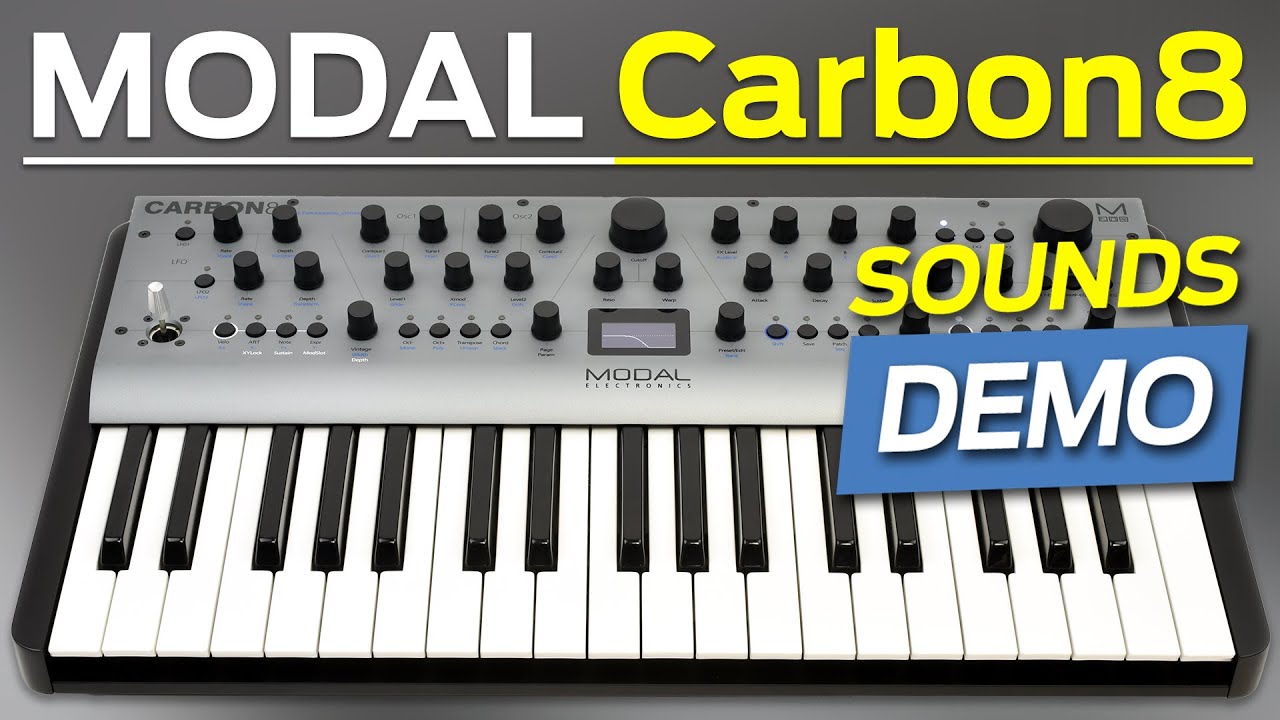 MODAL CARBON8 -NEW experimental POLYSYNTH (SOUNDS DEMO NO TALKING)