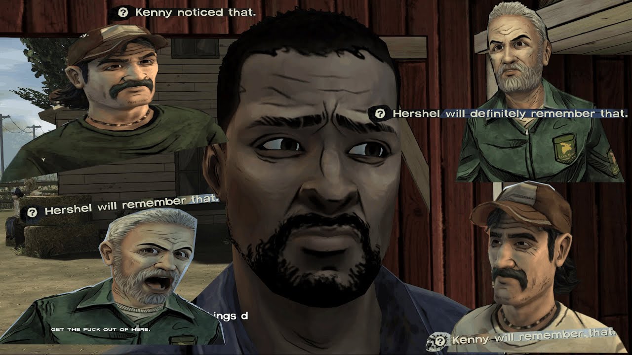 bipolar lee lies to hershel and blames kenny for shawn's death