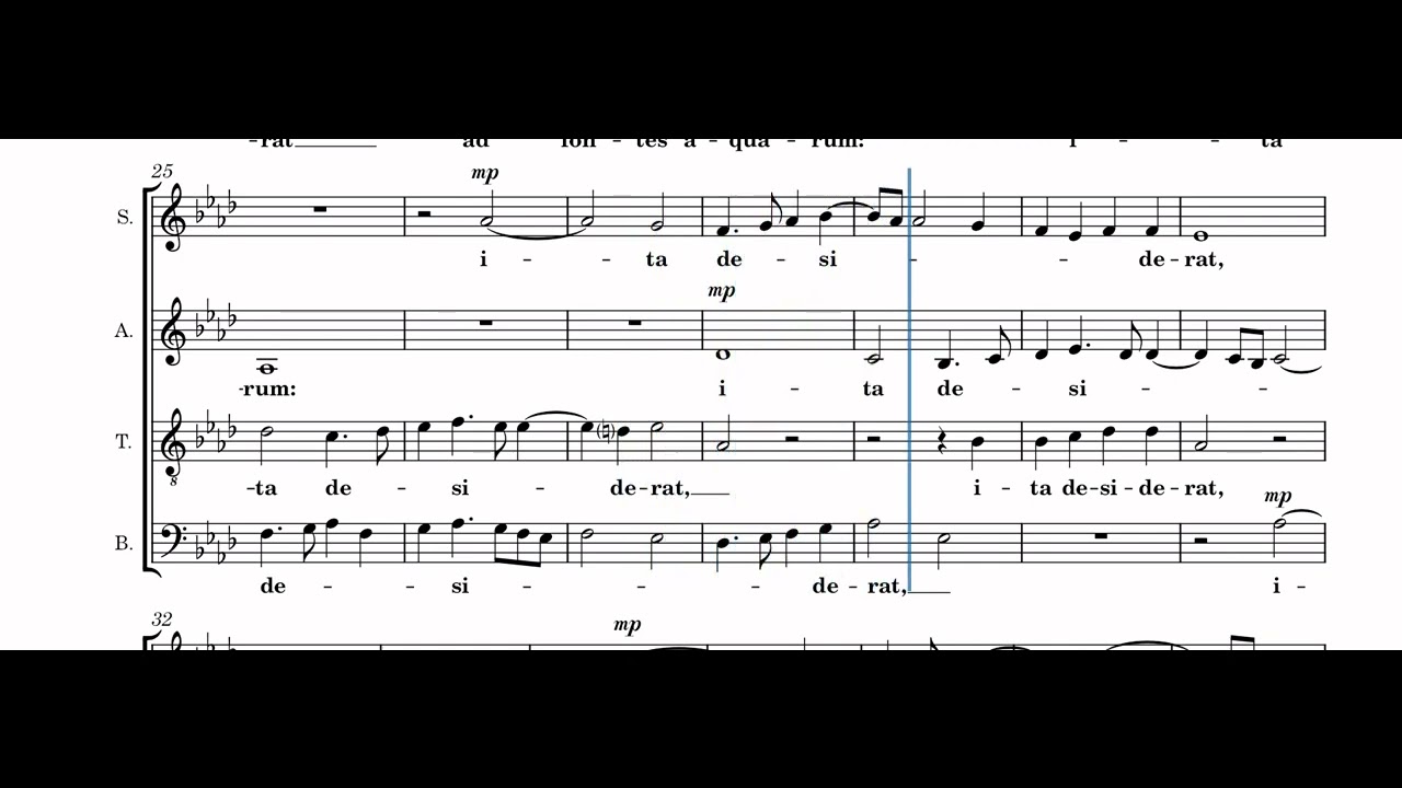 Sicut Cervus - Tenor | Palestrina
