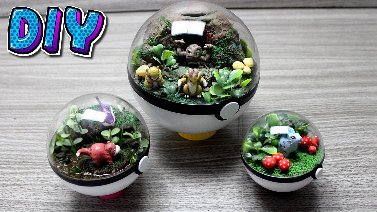 Diorama Pokémon - Paraíso Pokémon na Pokebola.