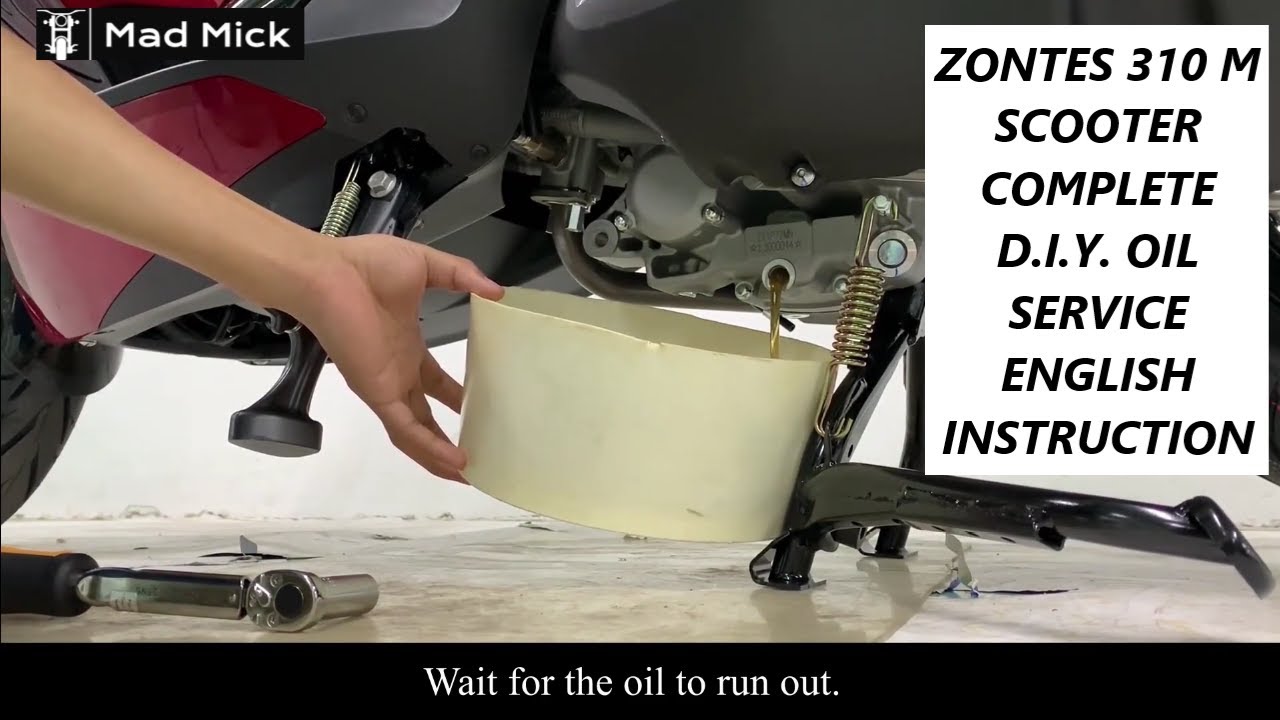 ZONTES 310 M SCOOTER COMPLETE D.I.Y. OIL SERVICE ENGLISH INSTRUCTION