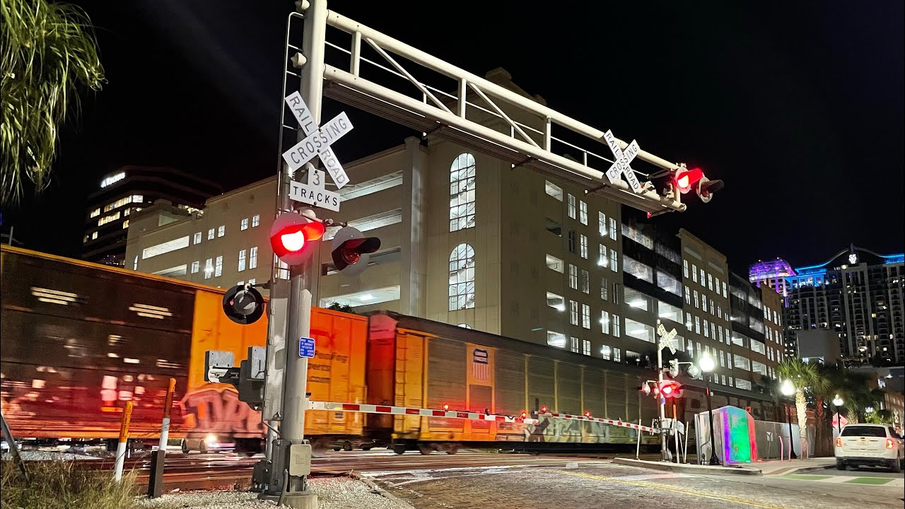 Nighttime trains in Orlando