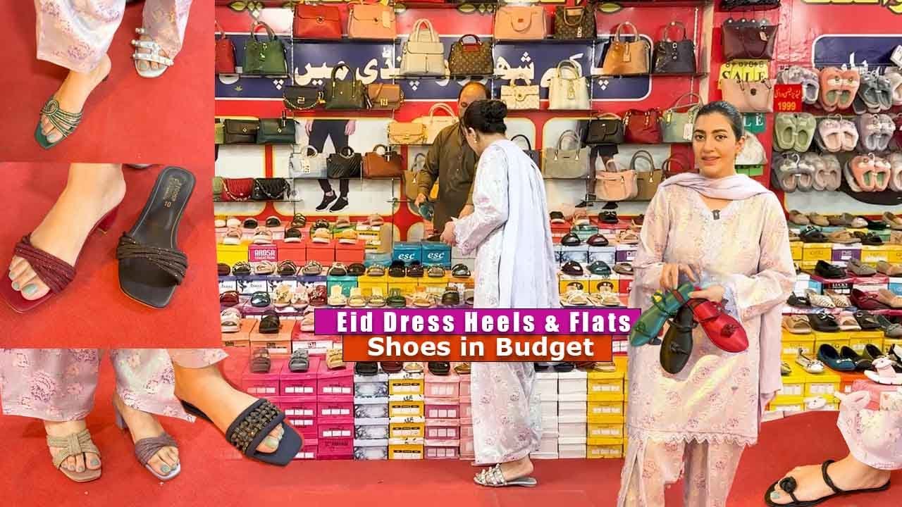Eid Dress Heels Matching & Blingy Flats at Lucky Shoes Sale Point Rawalpindi