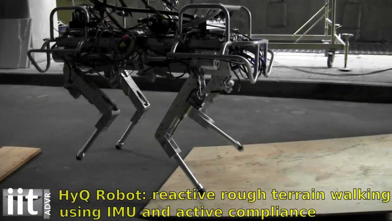 HyQ - IIT's Hydraulic Quadruped Robot - Balancing and First Outdoor Tests