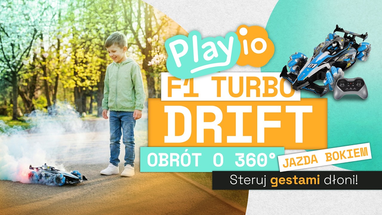 TO AUTO JEŹDZI BOKIEM I STERUJESZ NIM RĘKĄ! 🔥 Poznaj PLAYIO F1 TURBO DRIFT