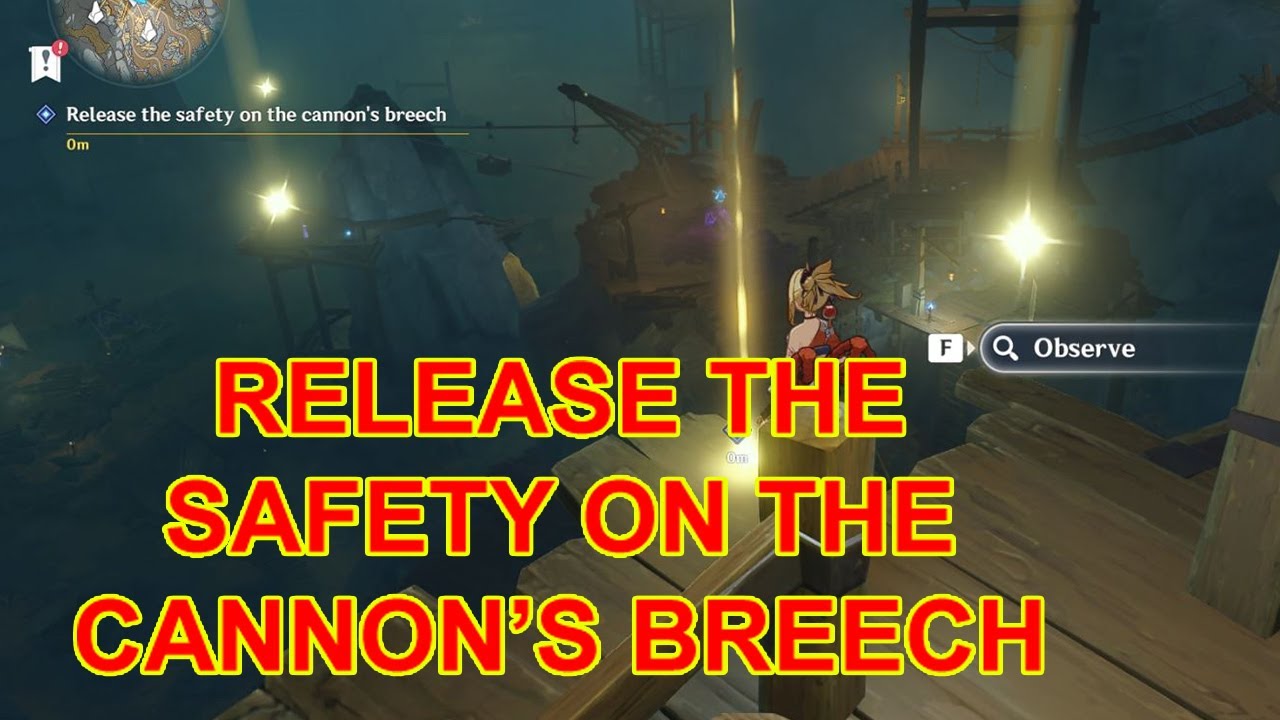 Release the safety on the Cannon's Breech The Chasm Delvers The heavenly stone debris