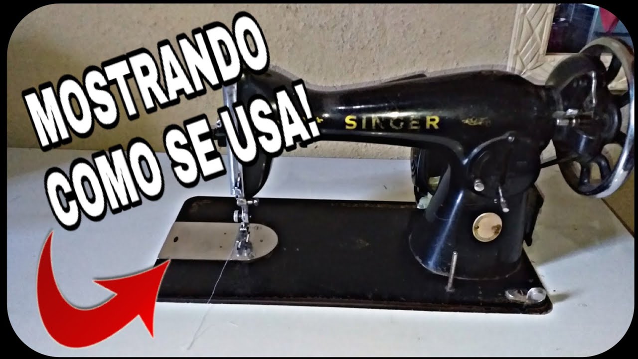 MOSTRANDO COMO SE USA MÁQUINA SINGER PRETA ANTIGA A PEDIDO DE INSCRITAS, ANACARLA