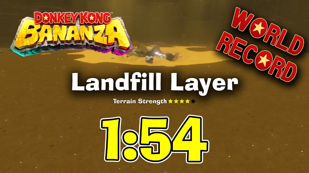 [Former WORLD RECORD] Donkey Kong Bananza Landfill Layer IL Speedrun in 1:54.25