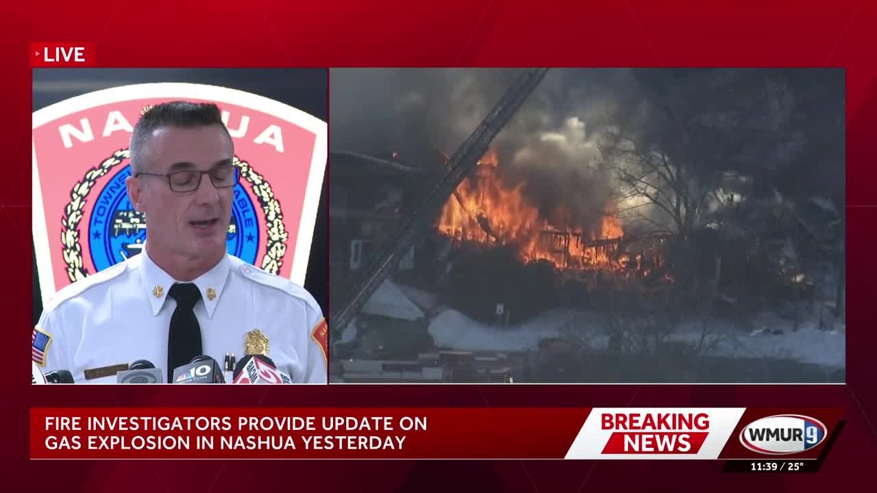 Raw news conference: Nashua officials discuss Monday's fire, explosion