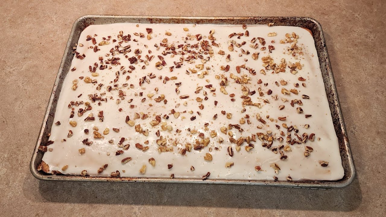 White Texas Sheet Cake/Easy White Texas Sheet Cake/Family Ate Every Bit!