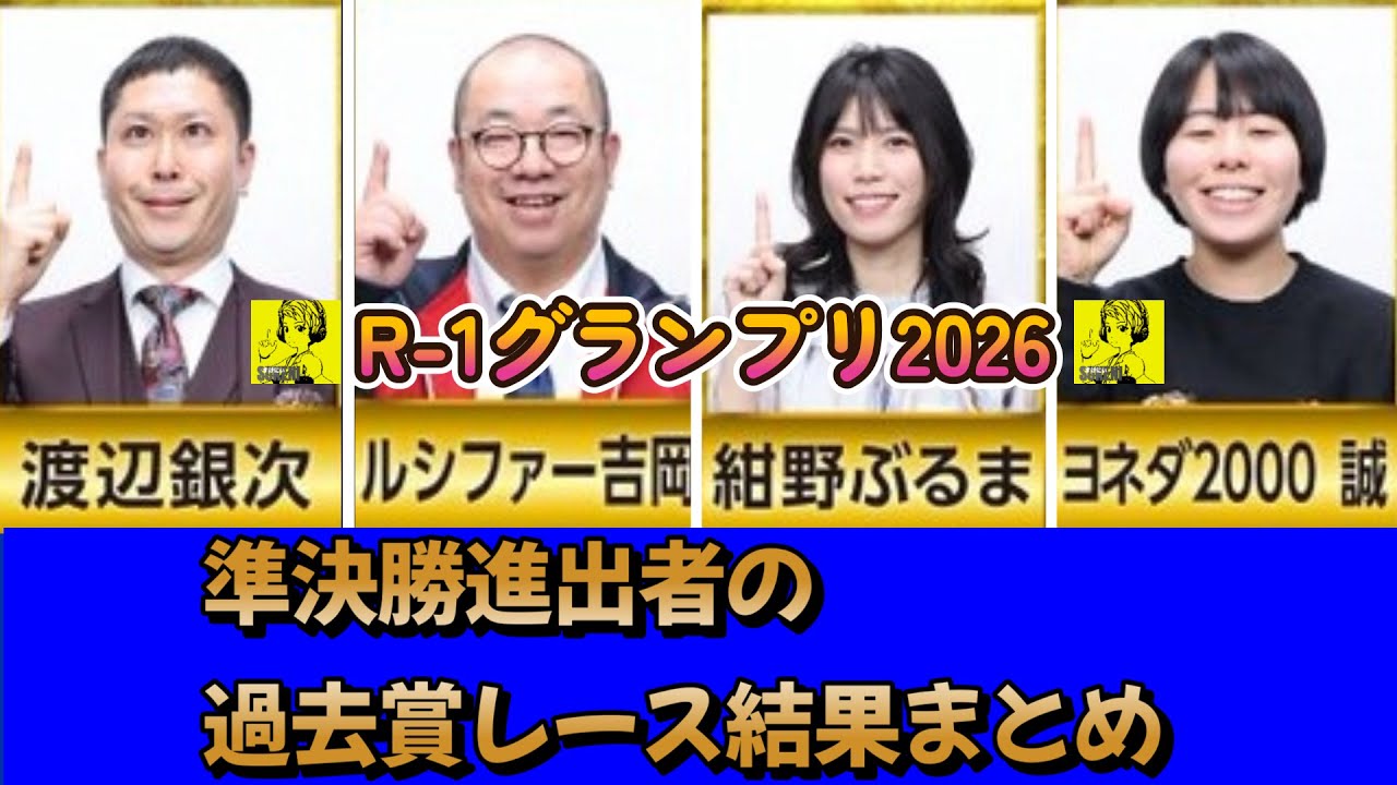 【R-1グランプリ2026】準決勝進出者の過去賞レース結果まとめ