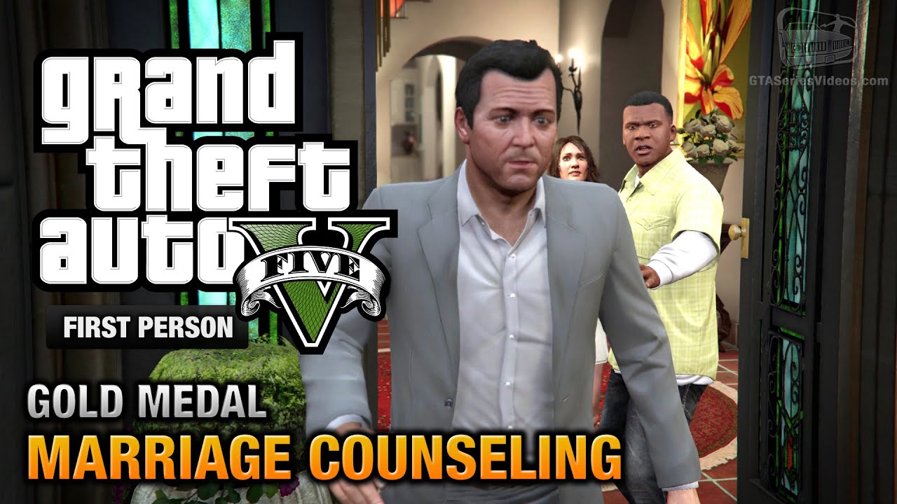 GTA 5 - Mission #6 - Marriage Counseling [First Person Gold Medal Guide - PS4]
