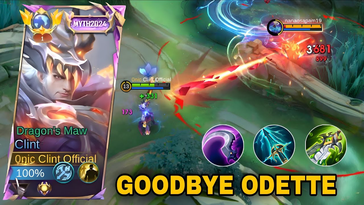 GOODBYE ODETTE NO LATE GAME🔥!! CLINT ONE SHOT BUILD AND EMBLEM IS FINALLY HERE!! - MLBB
