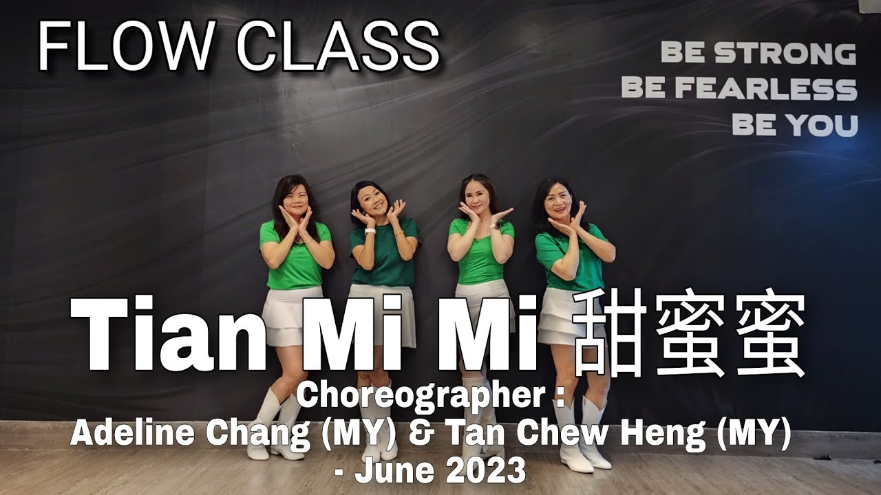 FLOW | Tian Mi Mi 甜蜜蜜 | LINE DANCE | Beginner | Adeline Chang & Tan Chew Heng