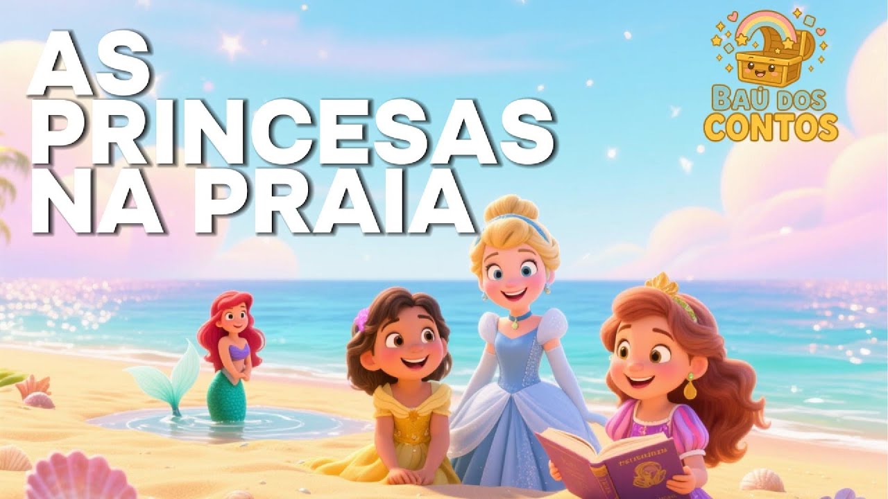 🌊👑 As Princesas na Praia Encantada | História Infantil – Baú dos Contos