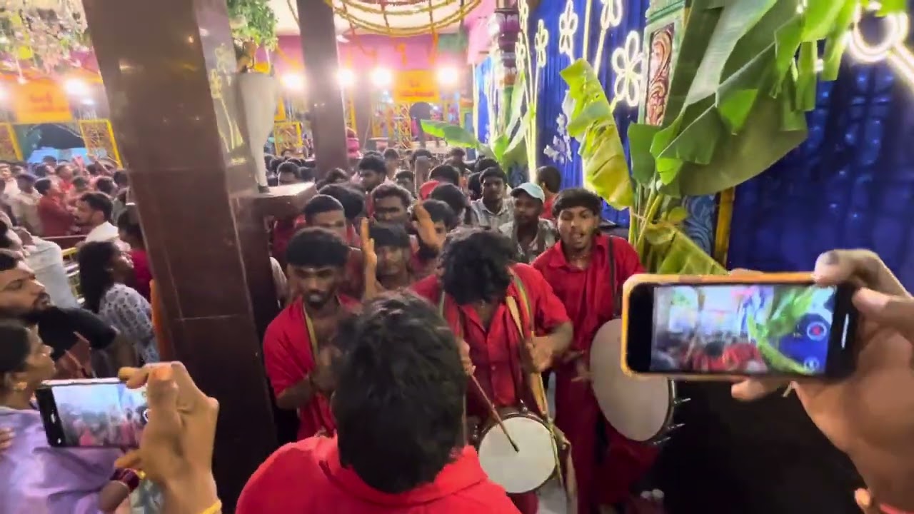 Navratri festival celebrations Jai Bhavani pad band at Thota Muthyalamma Temple ￼