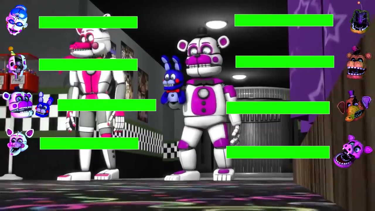 Batalha dos animatronics com barra de vida 7