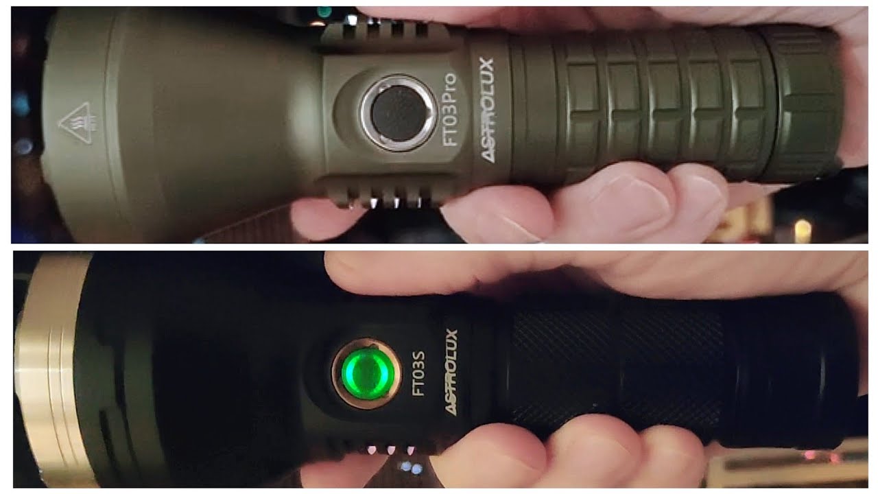 Astrolux FT03 PRO 3050lm VS Astrolux FT03S 9300lm Flashlight - Outdoor Test