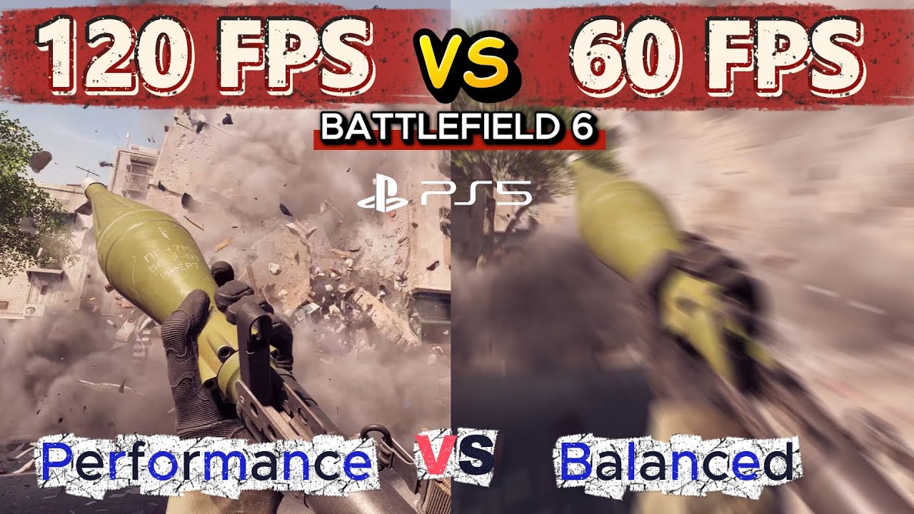Battlefield 6 - PS5 - Performance (120 fps) vs Balanced (60 fps)