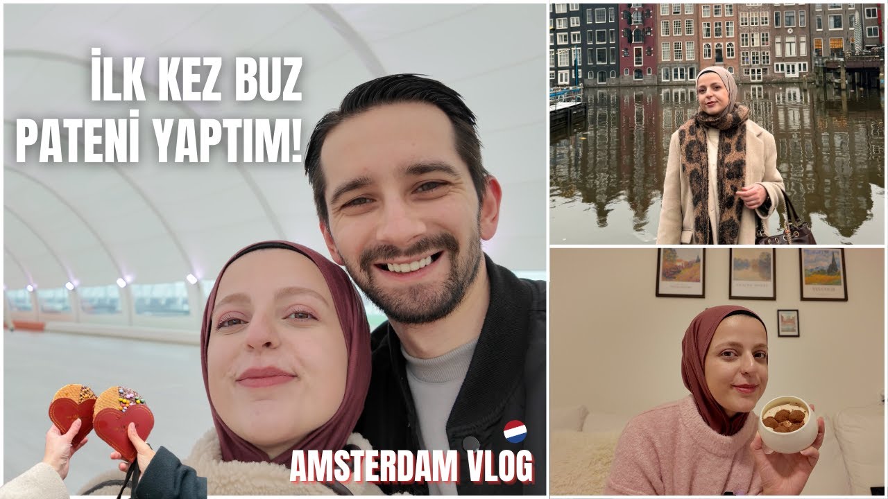 İlk Kez Buz Pateni Denedim ❄️ | Amsterdam & Rotterdam Vlog 🇳🇱 | Evde Tiramisu Topları