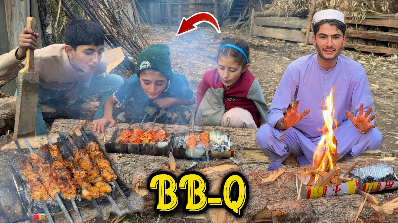 First Time BBQ at Home 😋 | Village Life & Cricket Fun in Neelum Valley