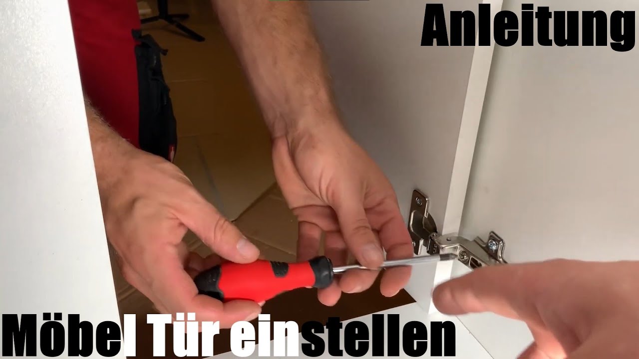 M&ouml;bel T&uuml;r einstellen - Waschbeckenunterschrank T&uuml;r Justieren Heimwerker Anleitung
