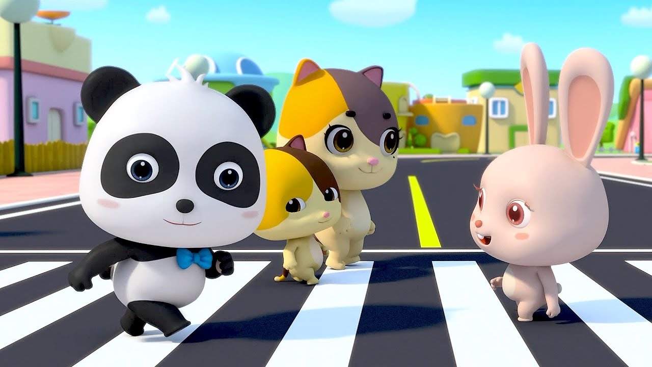 Bayi Panda & Bayi Kucing | Lagu Anak belajar peraturan Lalu Lintas | BabyBus Bahasa Indonesia
