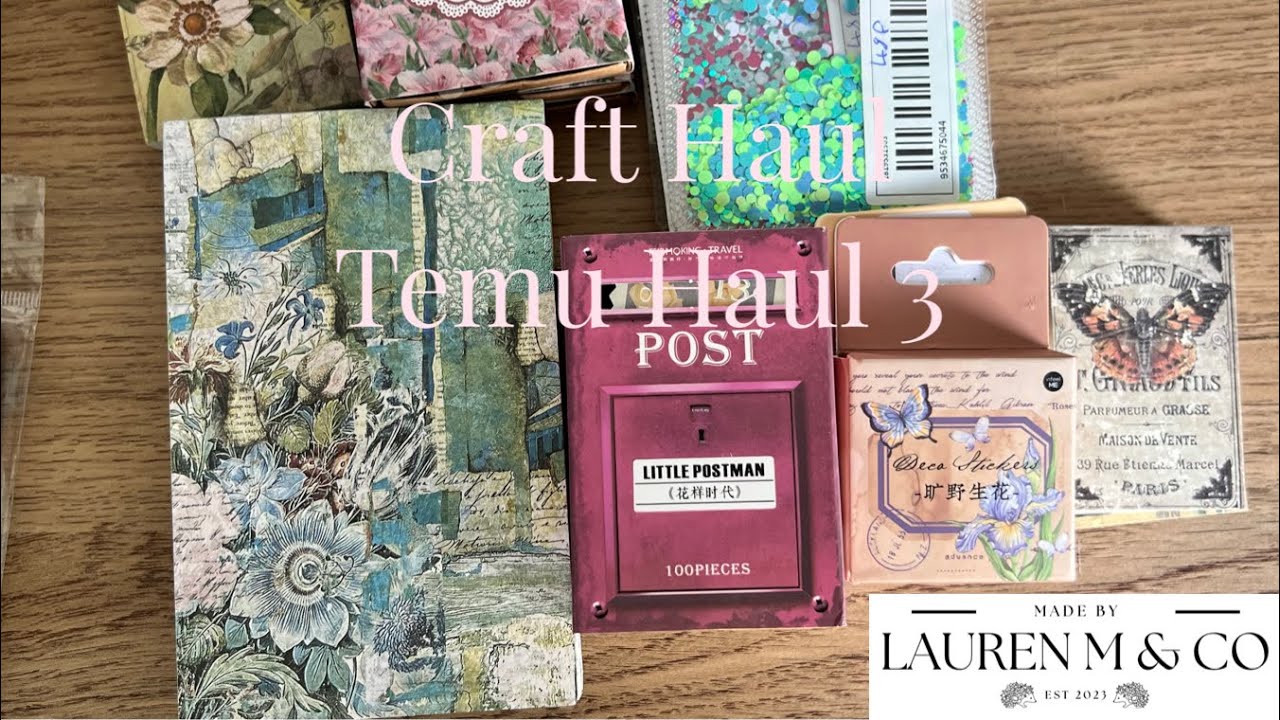 Temu Craft Haul 3 — бумажные блокноты, наклейки, блестки и многое другое