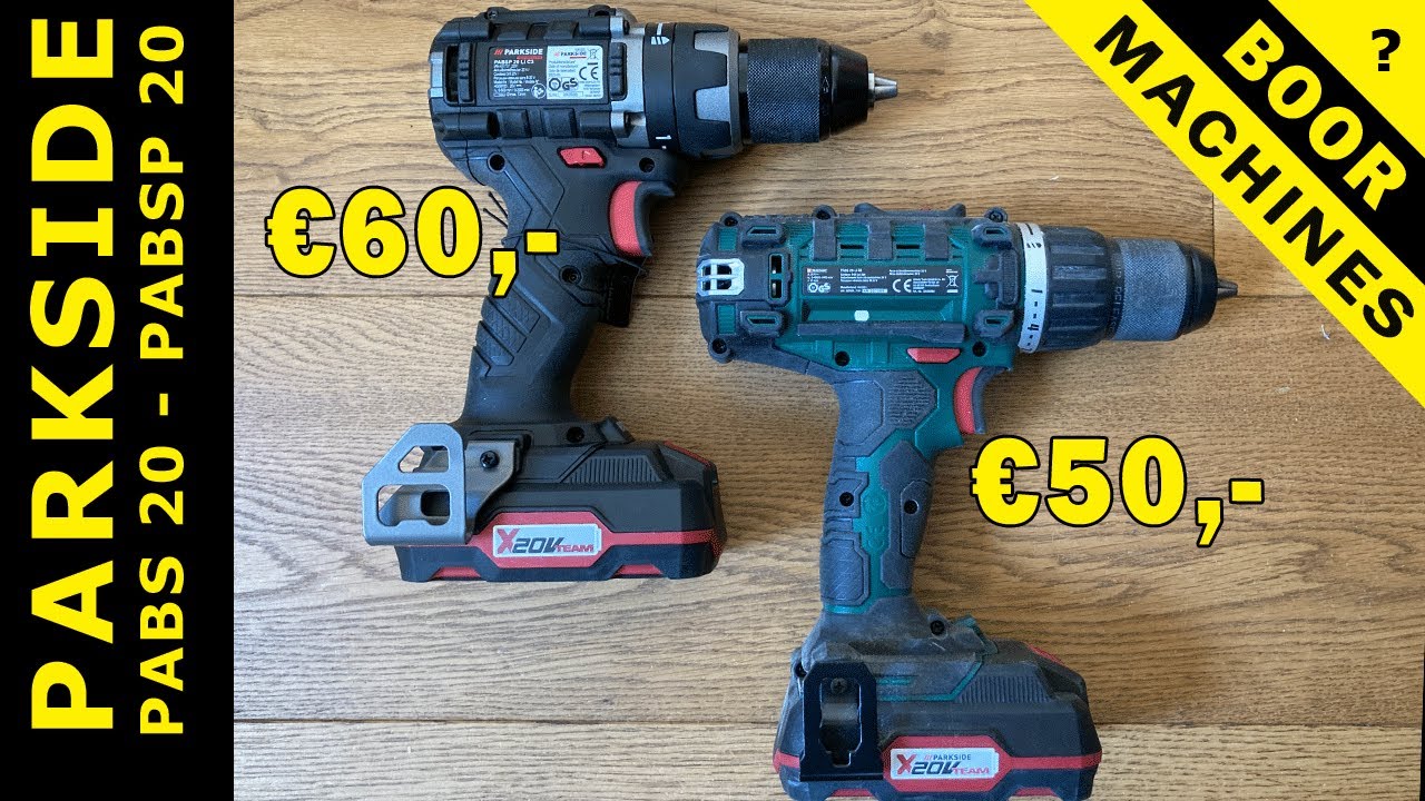 Vergelijk accuboormachines Parkside - PABS 20 vs PABSP 20 (de performance versie)