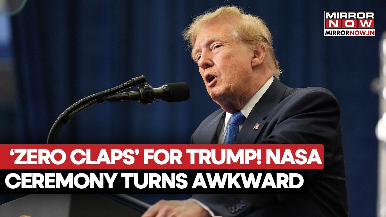 Выступление Трампа в NASA: &laquo;НИ ОДНОГО ХЛОПКА&raquo; &mdash; астронавты &laquo;Артемиды&raquo; сидят в неловком молчании в...