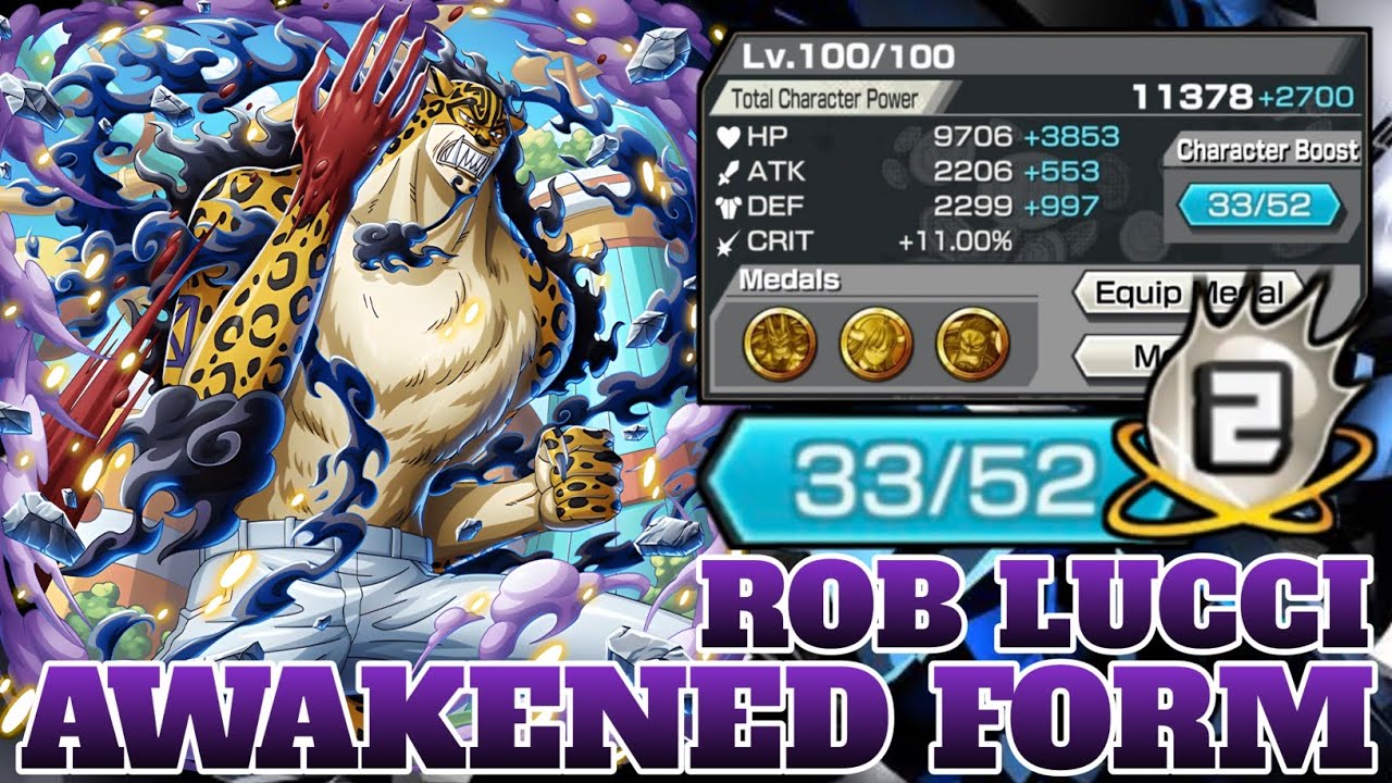ROB LUCCI  AWAKENED FORM GAMEPLAY | ONE PIECE BOUNTY RUSH | OPBR