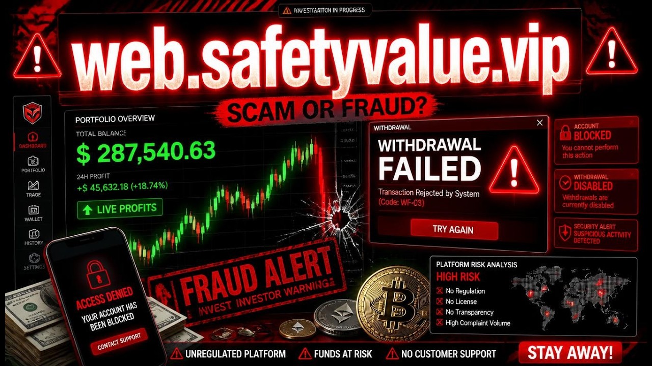 Обзор web.safetyvalue.vip: честный проект или мошенничество? Не можете вывести деньги? Проблемы с...