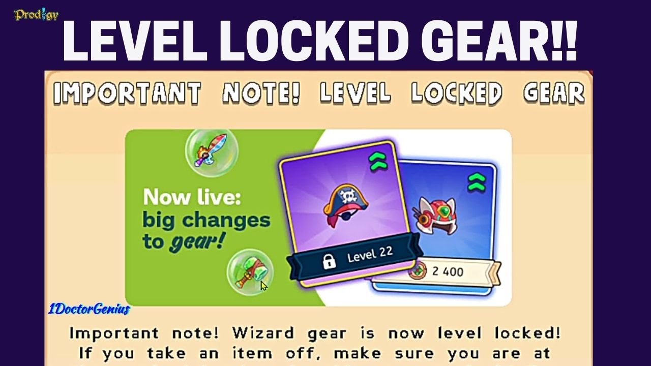 PRODIGY GEAR LOCK JULY 2023: 