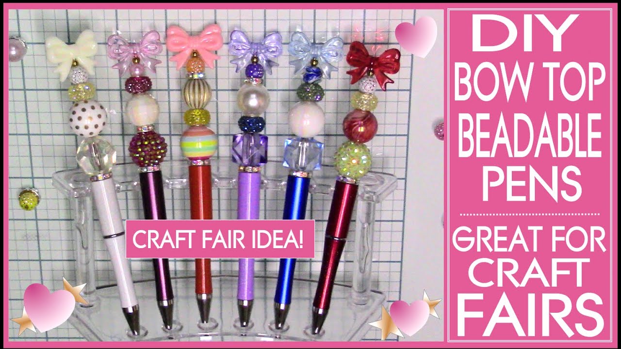 Bow Top Beadable Pens DIY