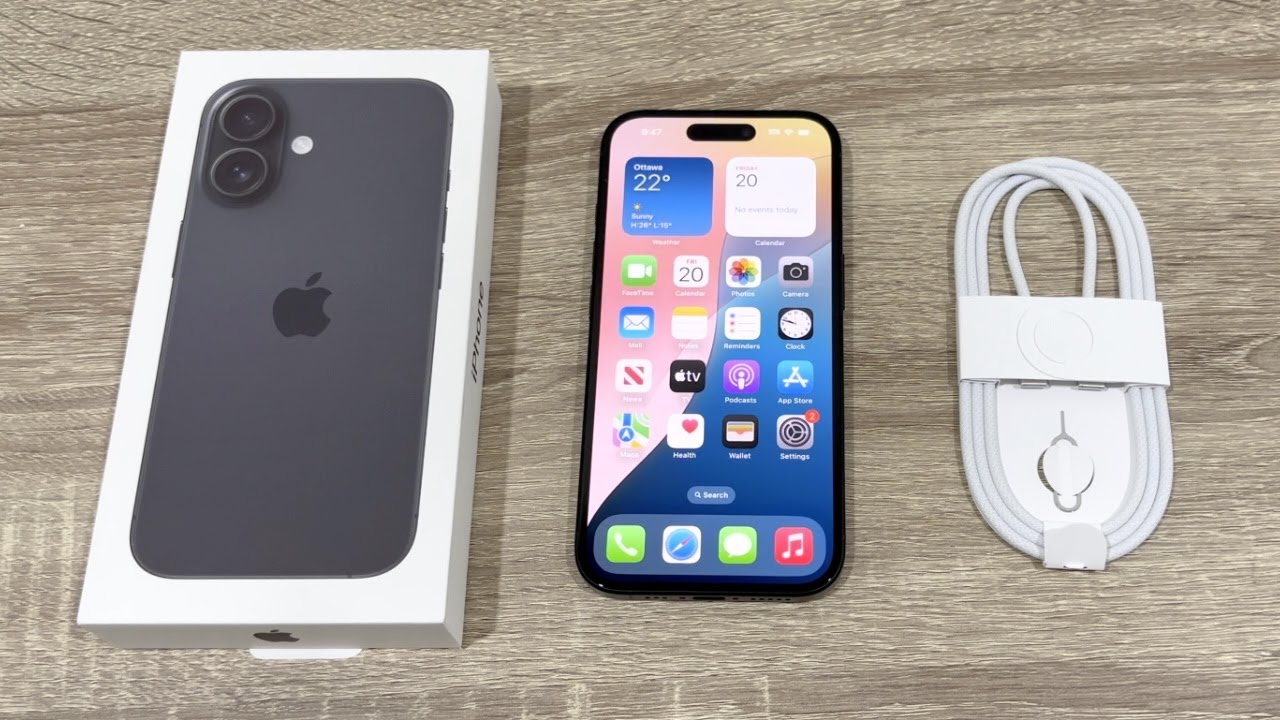 Распаковка iPhone 16: черный!