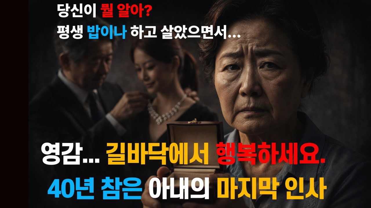 70세 아내의 6개월 작전… 남편과 내연녀가 동시에 길바닥에 나앉은 이유