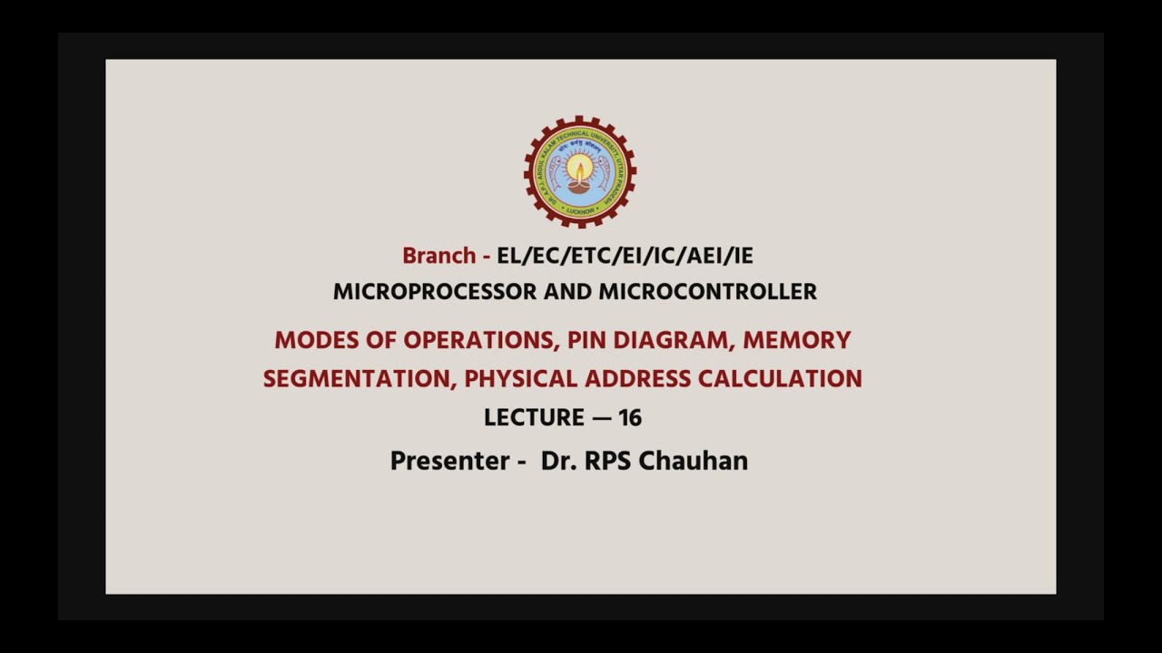 | AKTU Digital Education | Microprocessor and Microcontroller |  Modes of Operations, Pin Diagram...