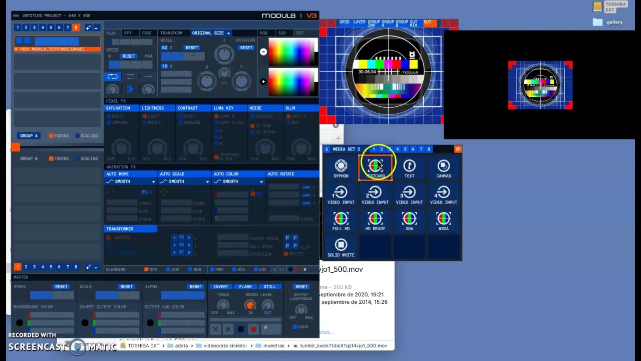 introducci&oacute;n a modul8 Interfaz gr&aacute;fica y flujo de trabajo