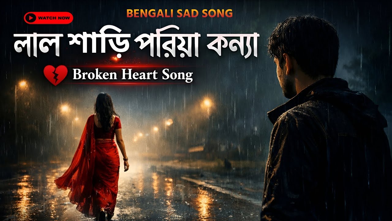 লাল শাড়ি পরিয়া কন্যা 💔 | Bengali Sad Song🥀| Bengali Broken Heart Song🎵 | #bengali #sad #song