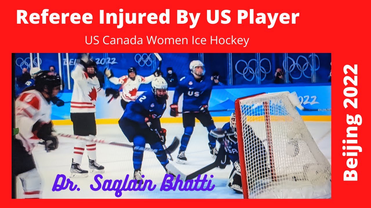 Referee Hit By US Player || Women Ice Hockey Preliminary Round || Beijing 2022.