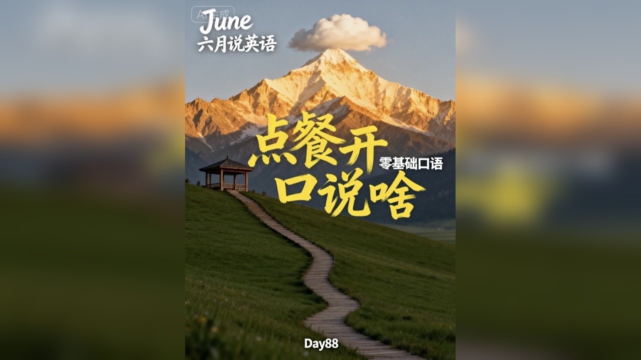 Day 88 | 学口语点餐畅聊实用15句 听10遍 说1遍 英语自然顺嘴念