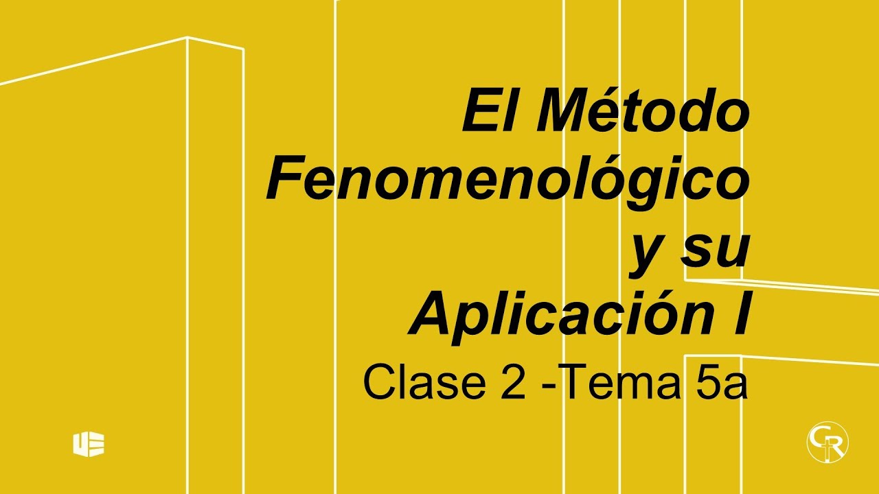 Fenomenologia de la religión   Lección 5 El método fenomenológico y su aplicación