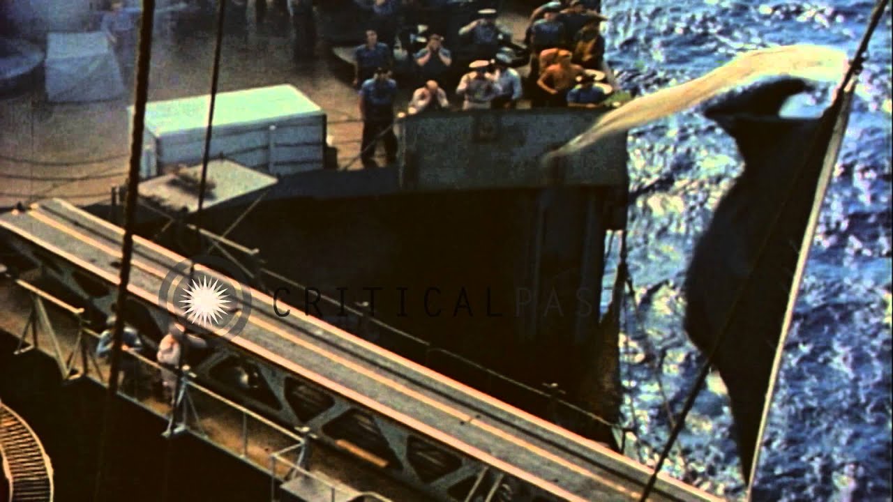 A  OS2U Kingfisher is catapulted from the Cruiser, USS Chester in the Pacific Oce...HD Stock Footage