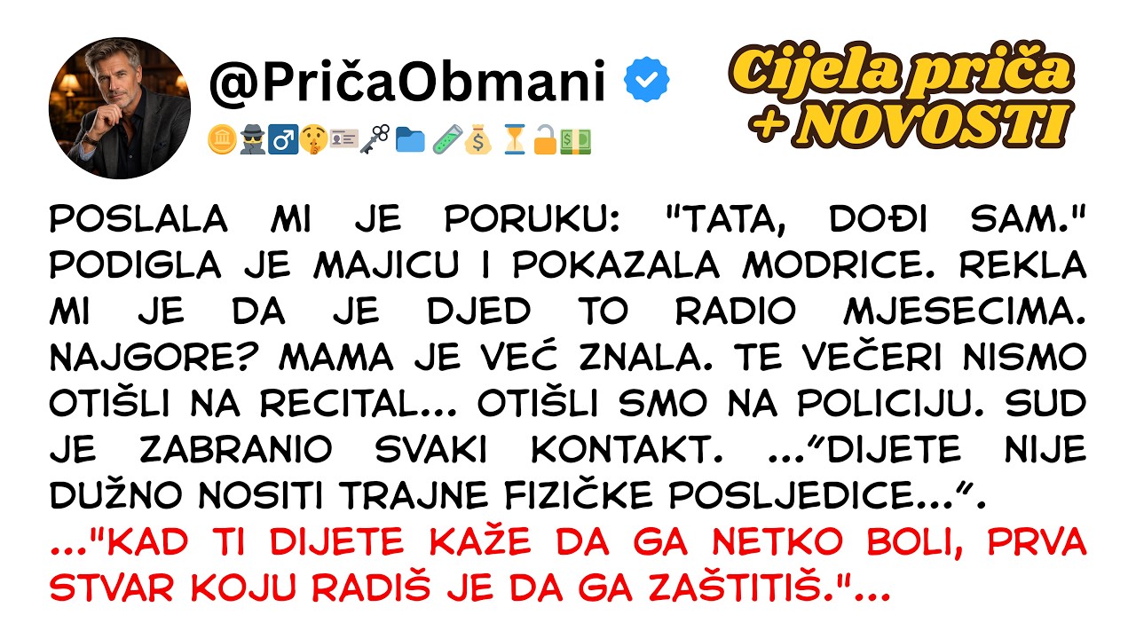 Supruga je stala na stranu svog oca, a ja sam te večeri odveo kćer i sve prijavio...
