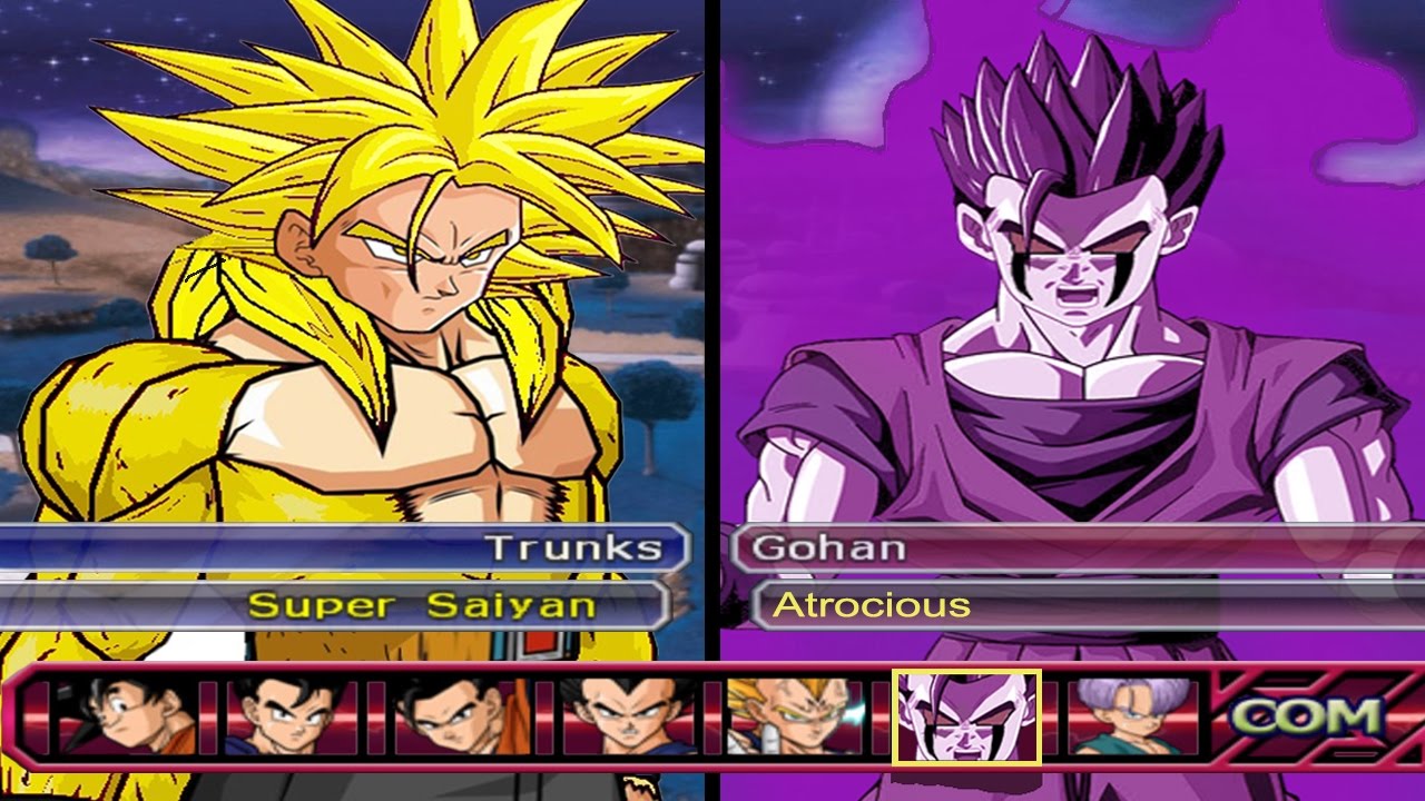 Dragon Ball Z Budokai Tenkaichi 3 - Trunks SSJ4 Golden VS Gohan Atrocious Red Potara (Epic Battle )