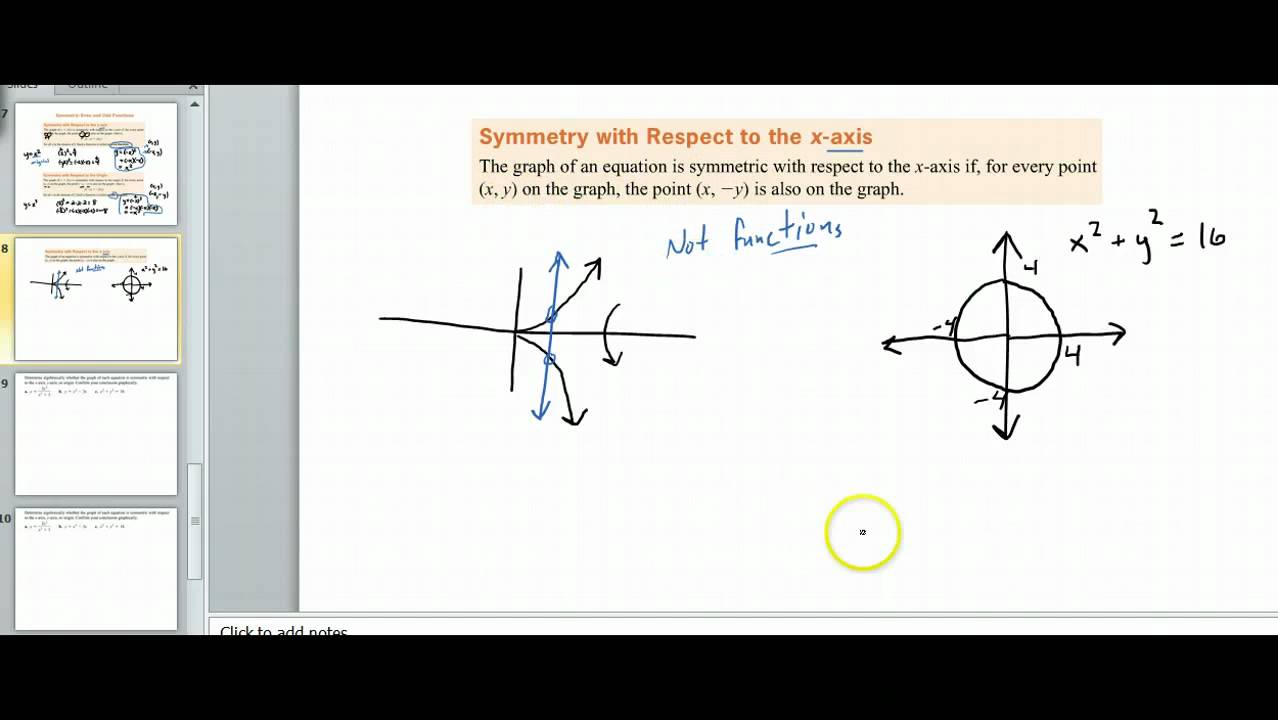Symmetry, Even, Odd Functions