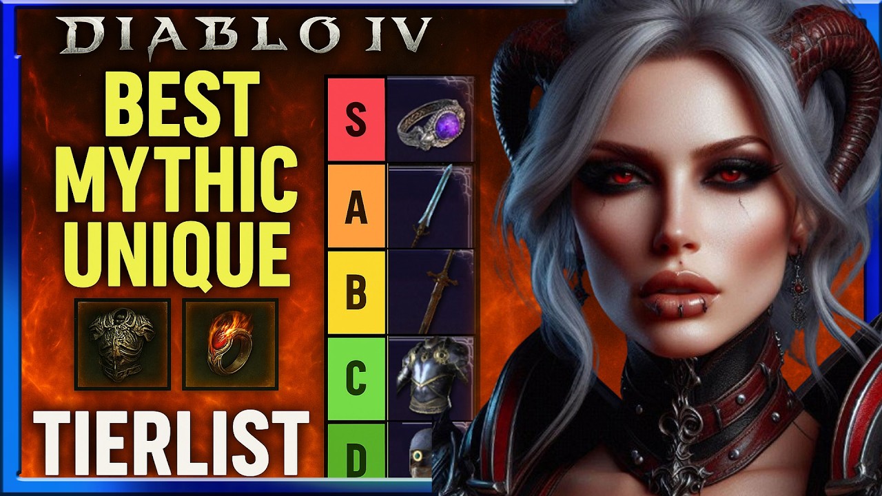 Diablo 4 Season 8 Best Mythic Unique To Get Tier list Diablo IV Season 8 Mythic Guide (UPDATED)
