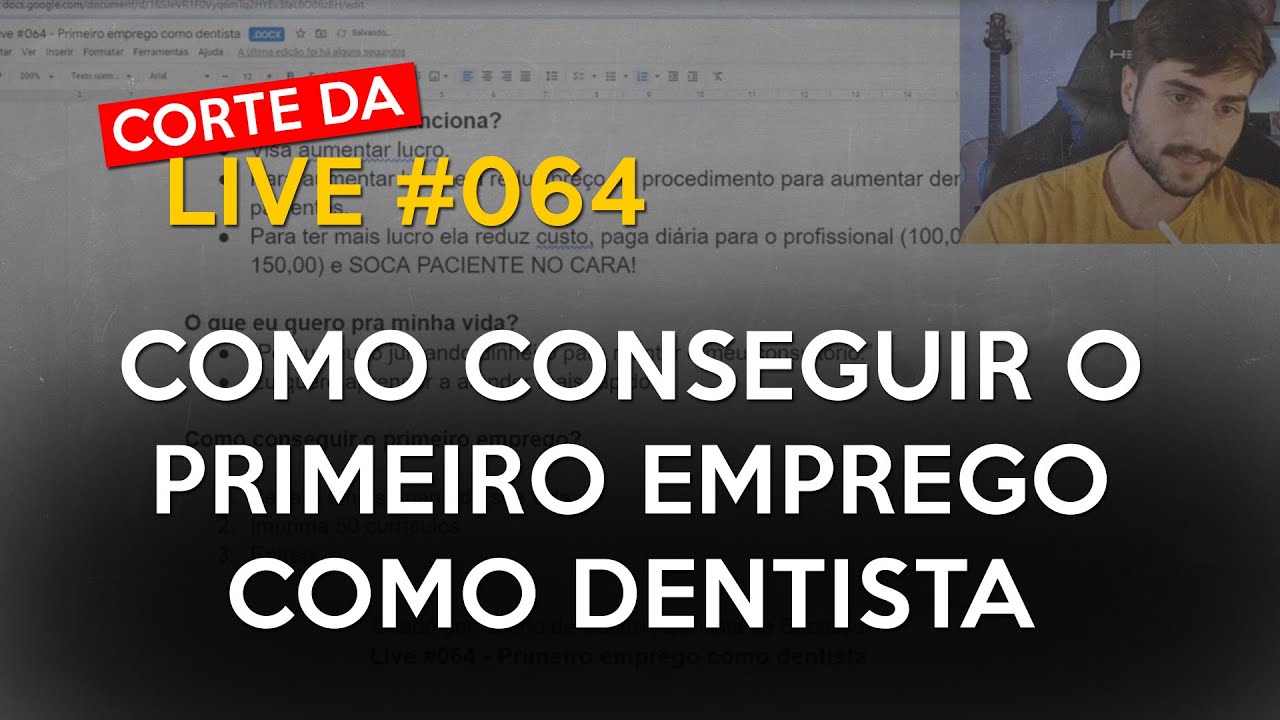 Primeiro emprego como dentista!