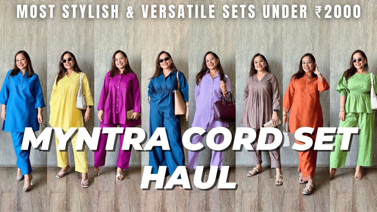 STYLISH SOLID CORD SETS FOR EVERYDAY WEAR | MYNTRA HAUL