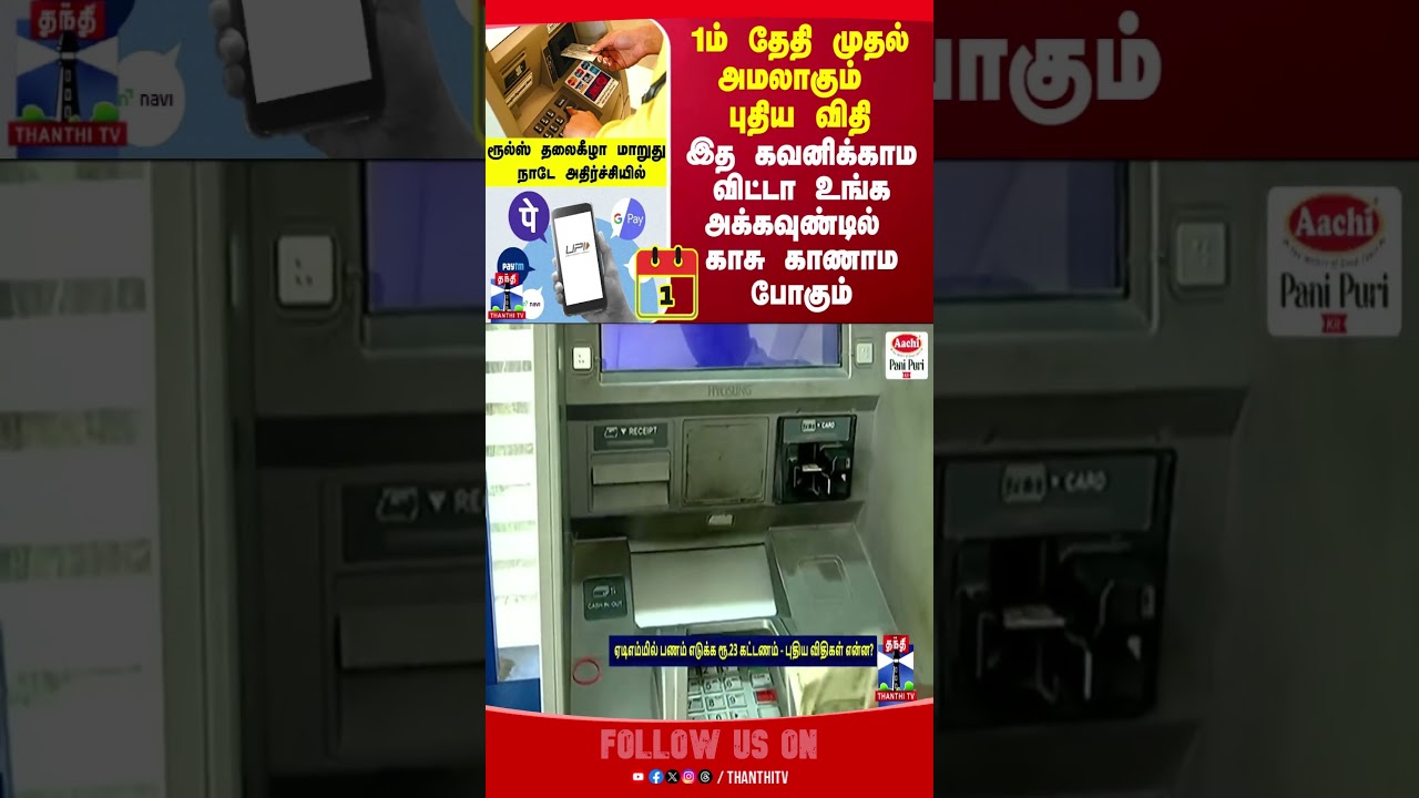 ATM Charges Rule | UPI | New Charges